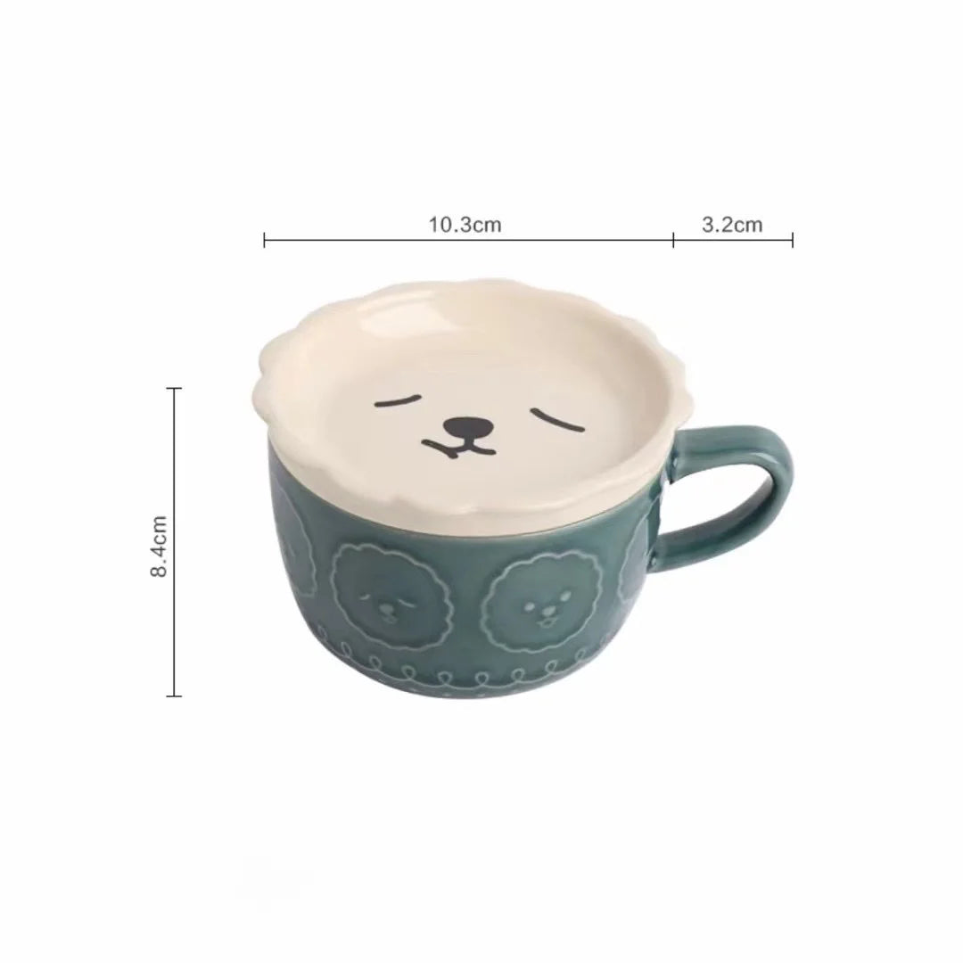 Cartoon Cat Coffee Mug With Cat Pattern