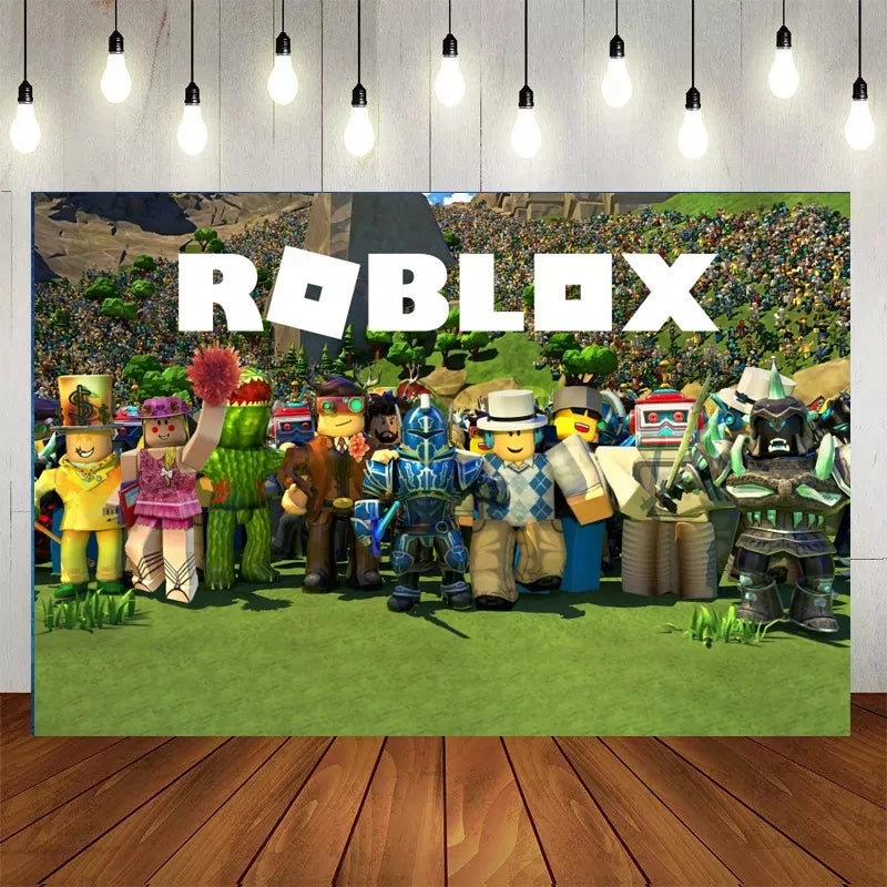 Roblox Themed Birthday Party Decorations – Favourite Roblox Characters - Disposable Tableware & Balloons for Kids