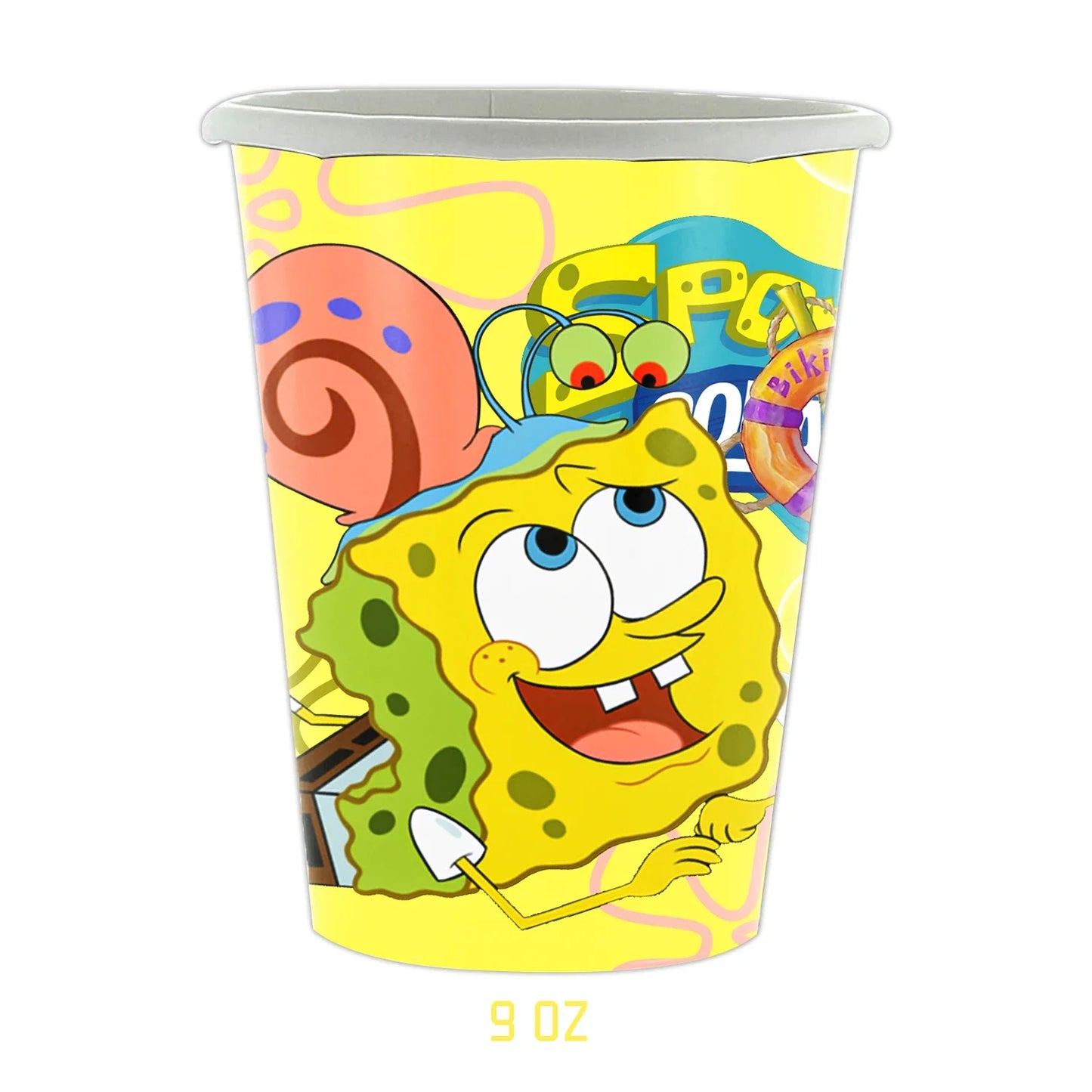 Cartoon Yellow Sponge-Bob Disposable Tableware