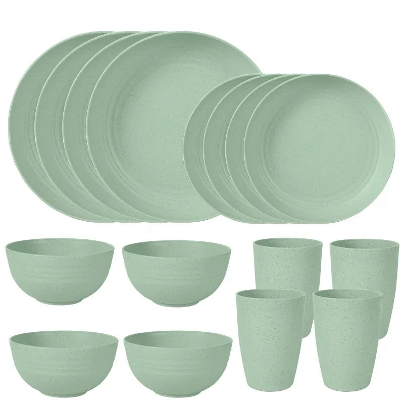 16-Piece Tableware Set Vintage Ceramic Stoneware Set