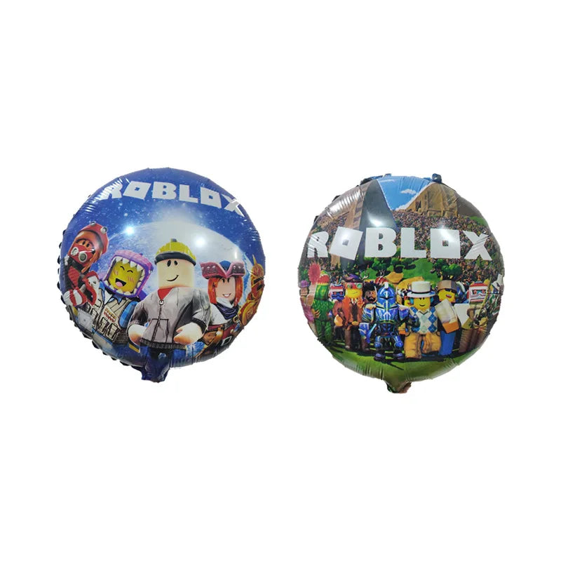 Roblox Themed Birthday Party Decorations – Favourite Roblox Characters - Disposable Tableware & Balloons for Kids