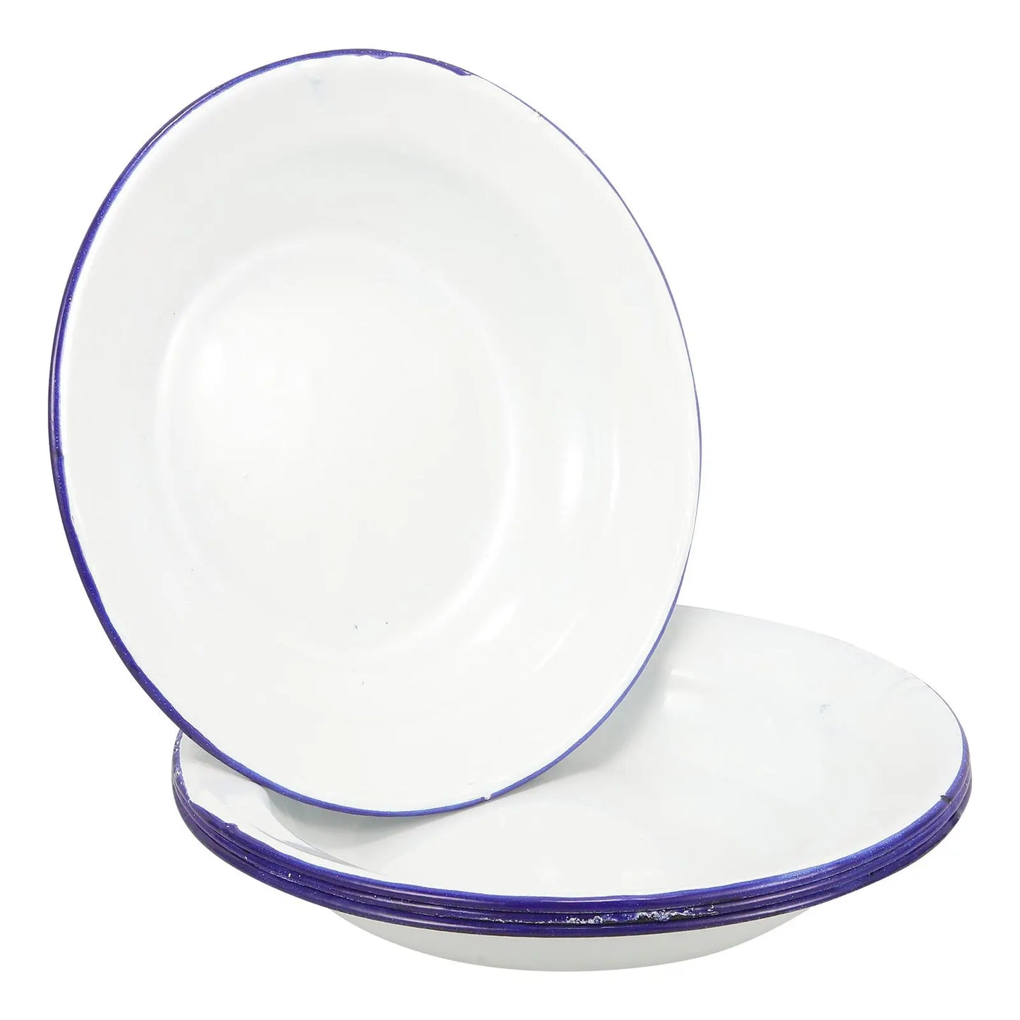 4Pcs Enamel Camping Dishes Plate