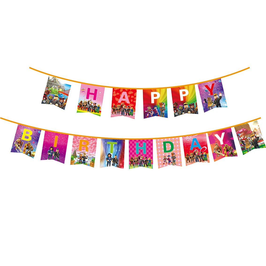 Roblox Themed Birthday Party Decorations – Favourite Roblox Characters - Disposable Tableware & Balloons for Kids