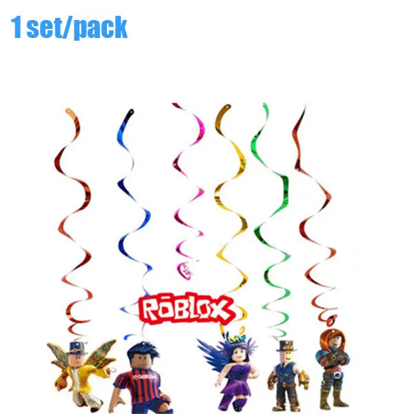 Roblox Themed Birthday Party Decorations – Favourite Roblox Characters - Disposable Tableware & Balloons for Kids