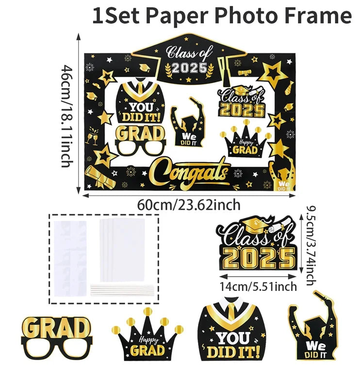 Graduation Door Hanging Decorations – Gown & Cap Design | 2025 Congrats Grad Party Supplies