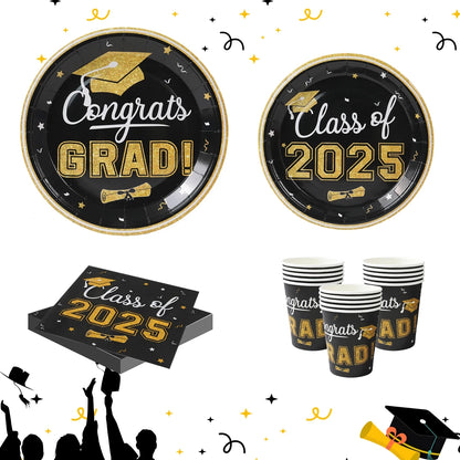 Graduation Party Plates, Cups and Napkins 2025
