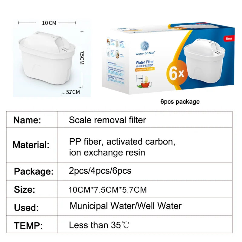 Compatible Water Filter Cartridges for Brita Maxtra+ | Activated Carbon Water Purifier Filters