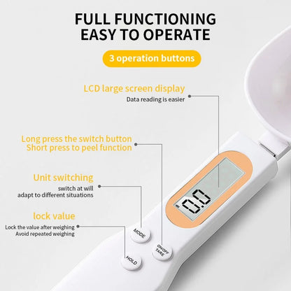 Digital Measuring Spoon Scale 0.1g–500g | Precision Kitchen & Coffee Measuring Spoon