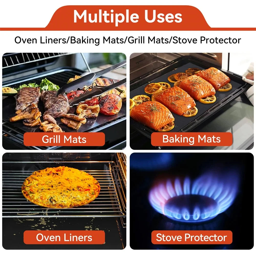Reusable Non-Stick BBQ Grill Mat | Heavy Duty Barbecue & Baking Mat