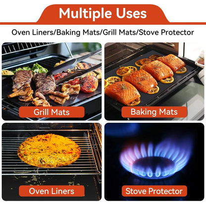 Reusable Non-Stick BBQ Grill Mat | Heavy Duty Barbecue & Baking Mat