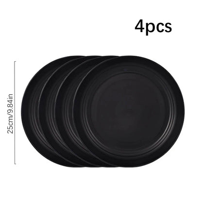 24pcs Camping plastic cutlery set with plates, bowls, cups and serving plates