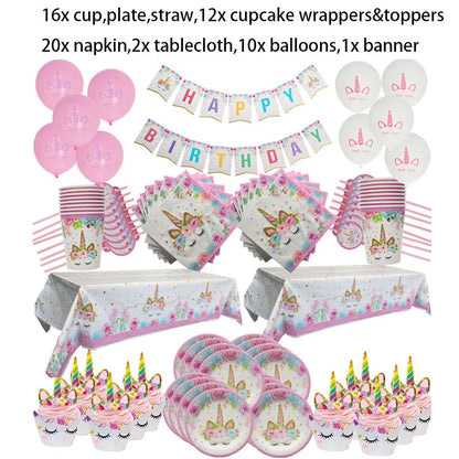 Birthday Party Disposable Tableware set