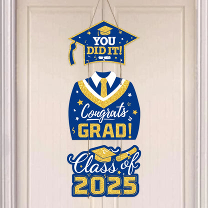 Graduation Door Hanging Decorations – Gown & Cap Design | 2025 Congrats Grad Party Supplies
