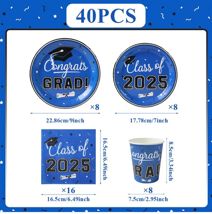 Graduation Party Plates, Cups and Napkins 2025