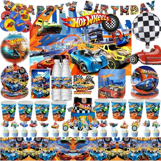 Hot Wheels Birthday Decoration Racing Car Disposable Tableware