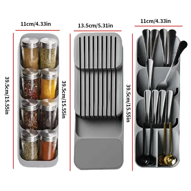 Expandable Cutlery Drawer Organiser | Space-Saving Kitchen Utensil Storage Tray