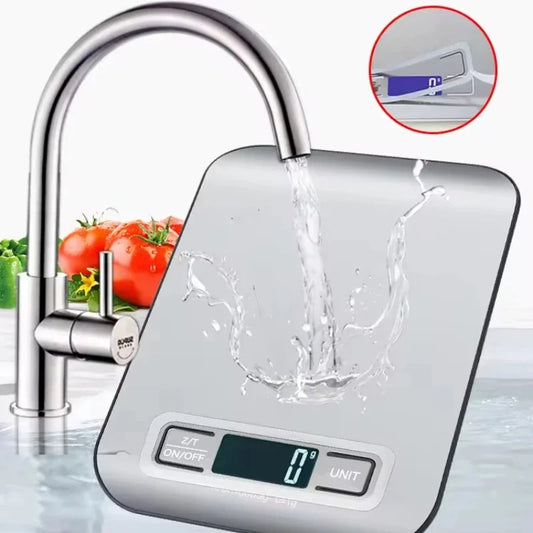Digital Kitchen Scale with LED Display | Stainless Steel Food & Baking Scale 5kg