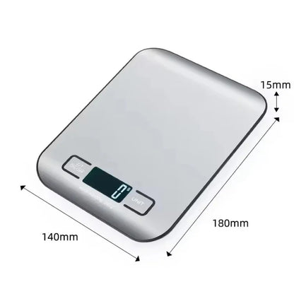Digital Kitchen Scale with LED Display | Stainless Steel Food & Baking Scale 5kg